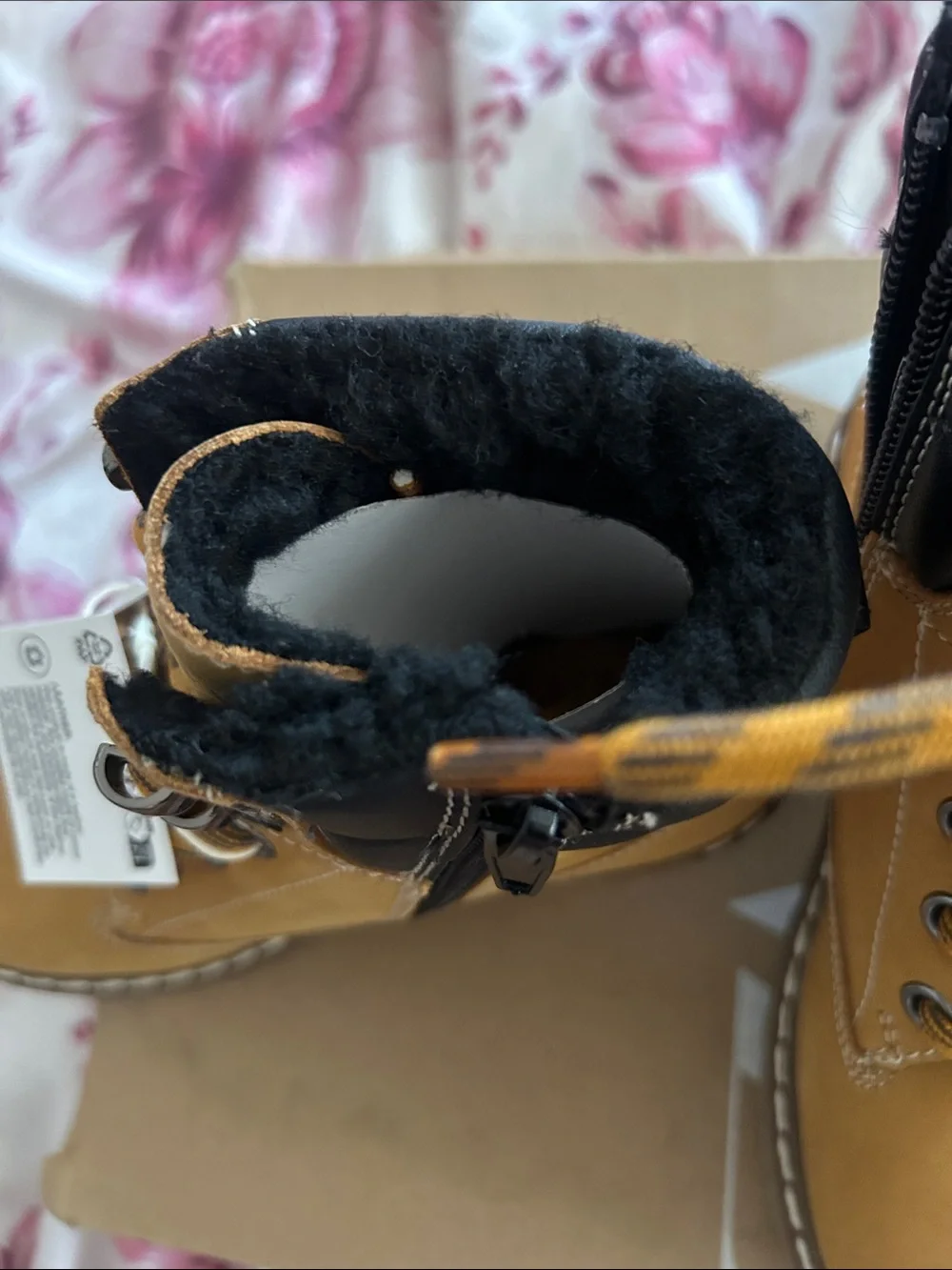 Zara Children's Wheat Lace-Up Winter Boots